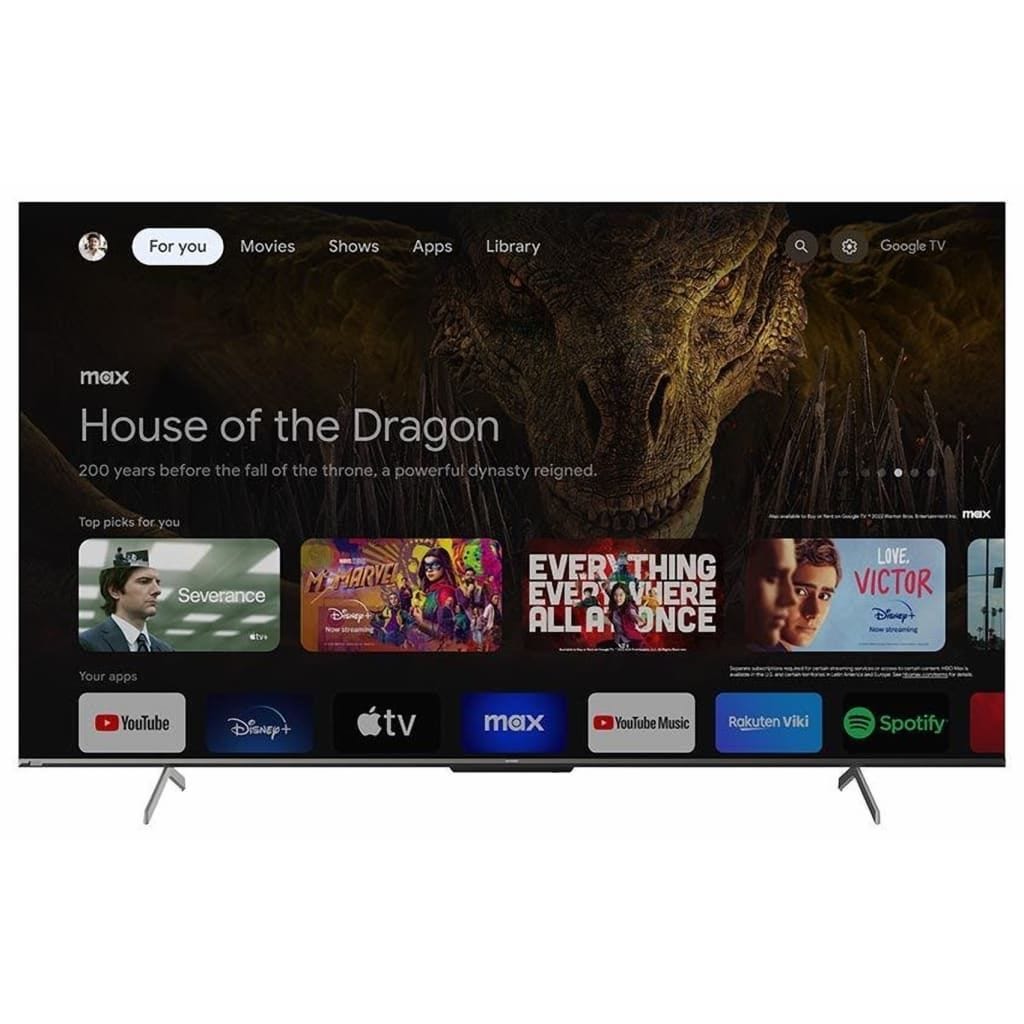 Sharp Deep Chroma Frameless 75 Inch 4K UHD Smart LED TV with Built In Receiver - 4T-C75FN6EX