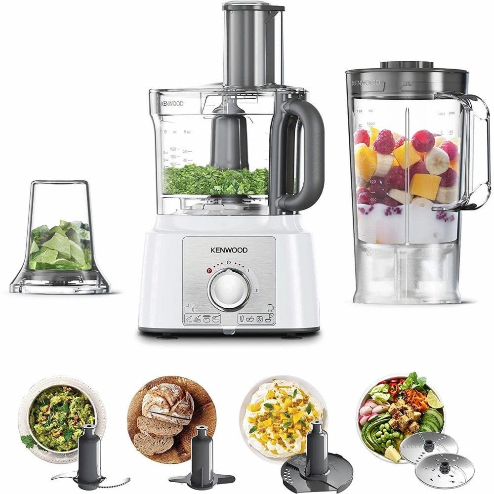 محضر طعام كينوود 2.1 لتر 1000 وات ابيض - FDP65.400WH ( ضمان دولي )