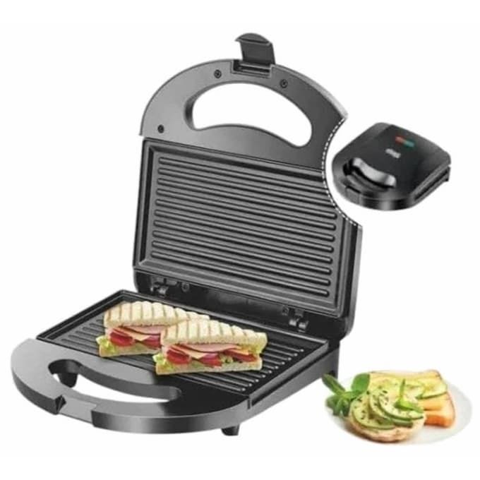 DSP Sandwich Maker, 750 Watt, 1 Plate, Black - KC1249